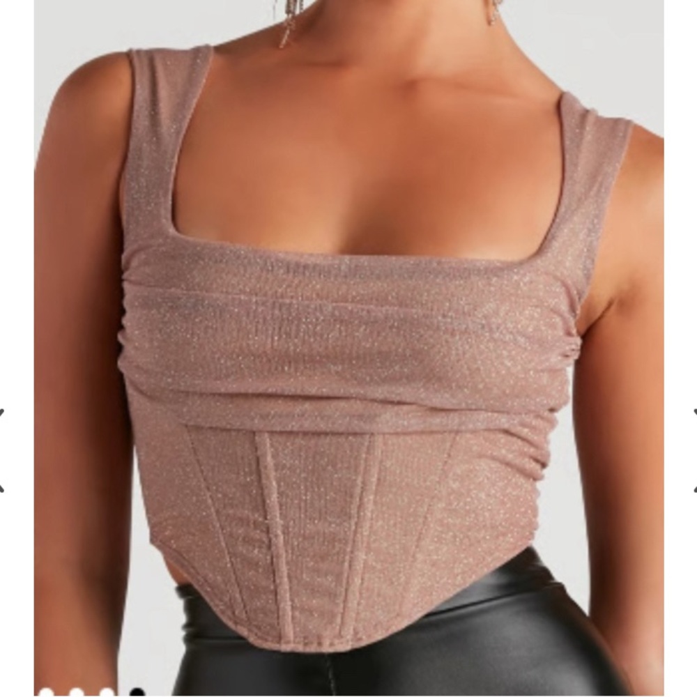Metallic Corset Top